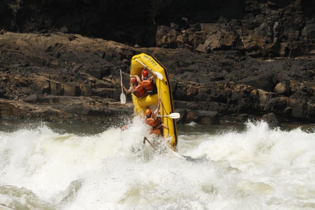 water rafting in Zambia