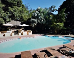 Pool at intern accommodation in Zambia