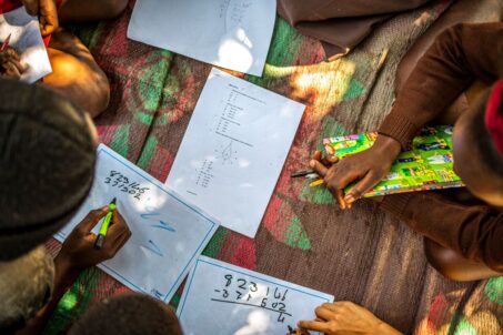 students learning math