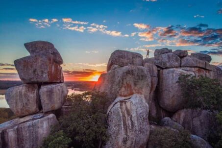 Beautiful rock formations with a stunning view