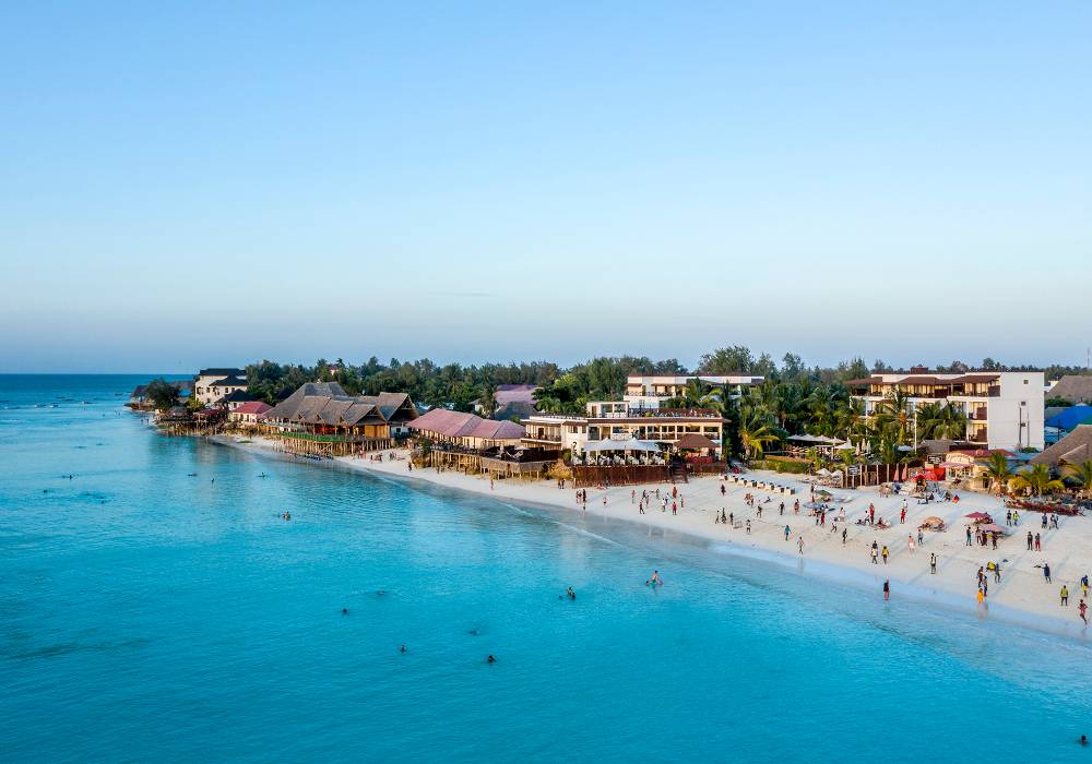 View of a beach in Zanzibar